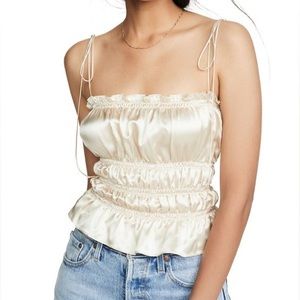 Reformation Viviana Top in Ivory - Size Small